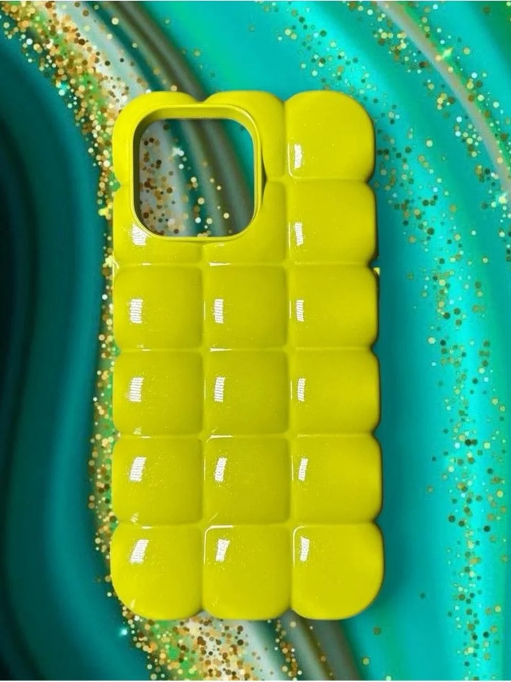 Yellow Bubble Texture Phone Case - Stylish Protective Cover